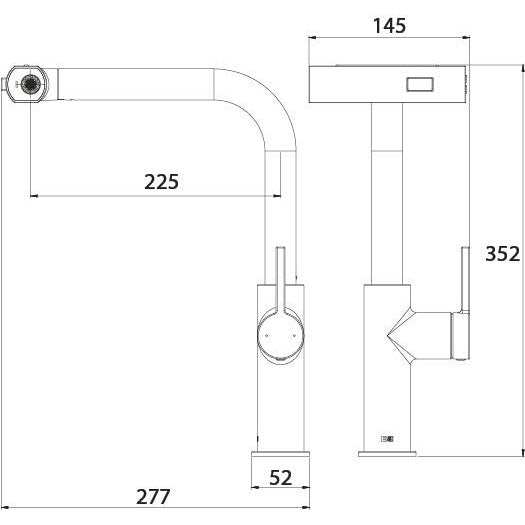 AquaTurn 360 – Acero inoxidable con 4 modos de chorro