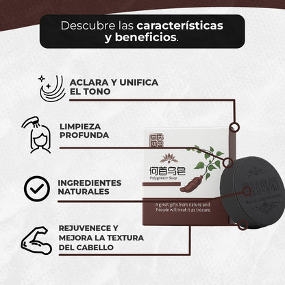CanaBlock - Jabón negro anticanas con fórmula herbal 2x1
