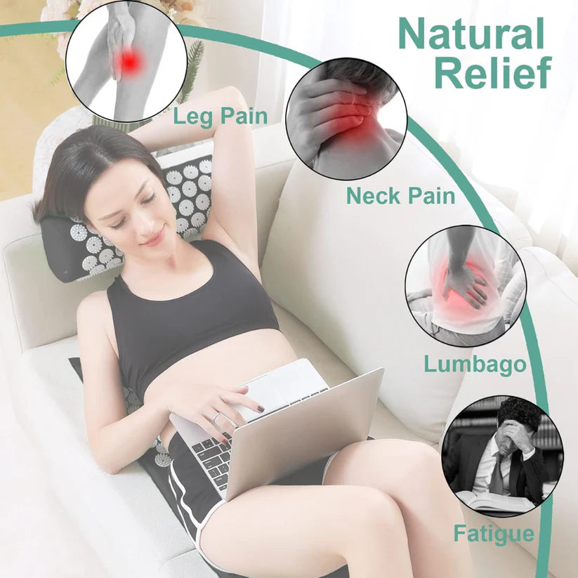PuntoZen Almohada Tapete de Acupresión 🧘‍♀️🛌 - [PROMOCIÓN DISPONIBLE SOLO HOY]
