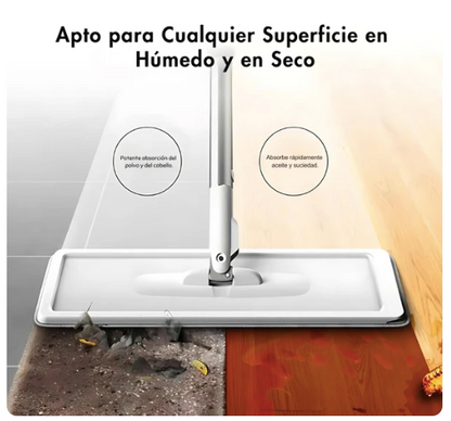 FlatMop Mopa Fregona 7L + 5 Recambios Gratis - [PROMOCIÓN DISPONIBLE SOLO HOY]