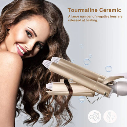 MegaStyle Rizador mágico para el cabello con 3 cilindros - [PROMOCIÓN DISPONIBLE SOLO HOY]