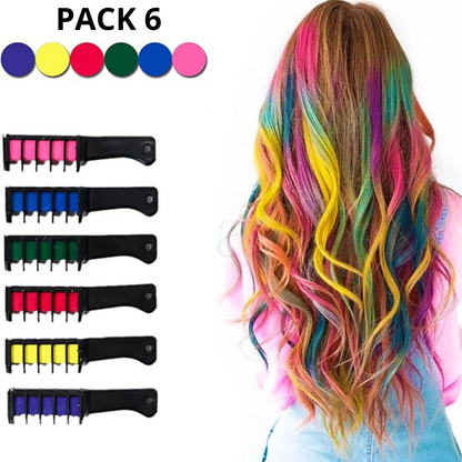 MagicHair 6 Peines con Tizas para el Pelo - [PROMOCIÓN DISPONIBLE SOLO HOY]