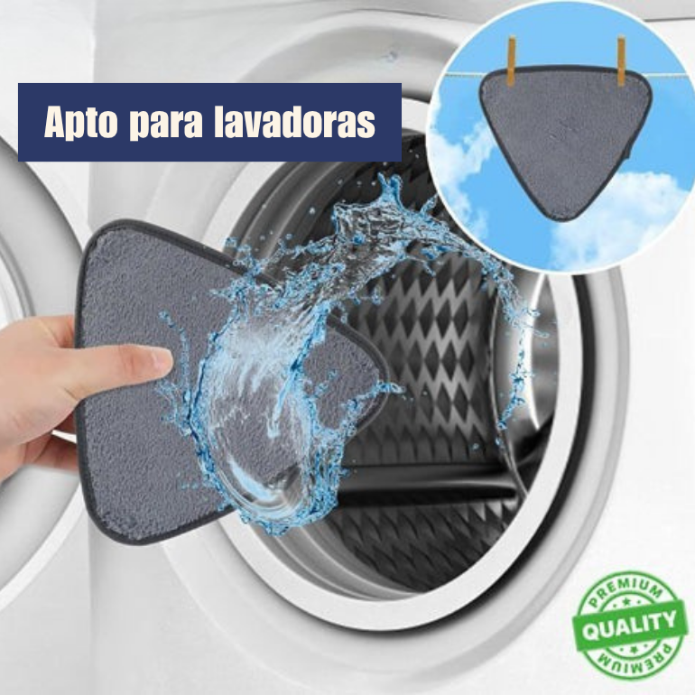 FácilMop - Fregona autoescurrible, limpia sin esfuerzo + Cepillo Giratorio GRATIS